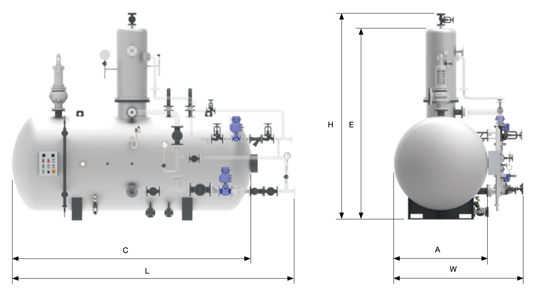 Габаритные размеры и параметры подключения деаэраторов //mod